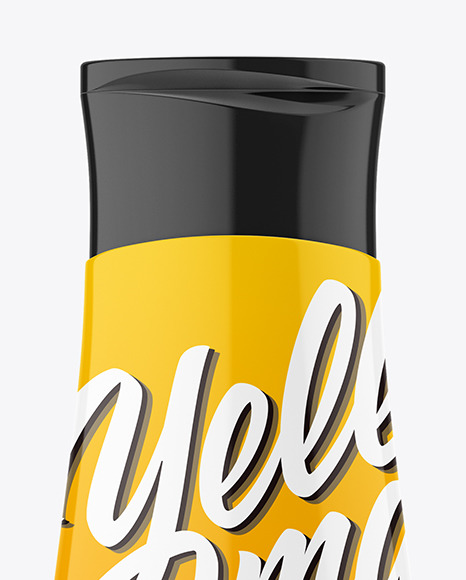 Glossy Plastic Shampoo Bottle Mockup