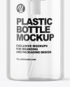 Clear Cosmetic Bottle with Pump Mockup Clear Cosmetic Bottle with Pump Mockup