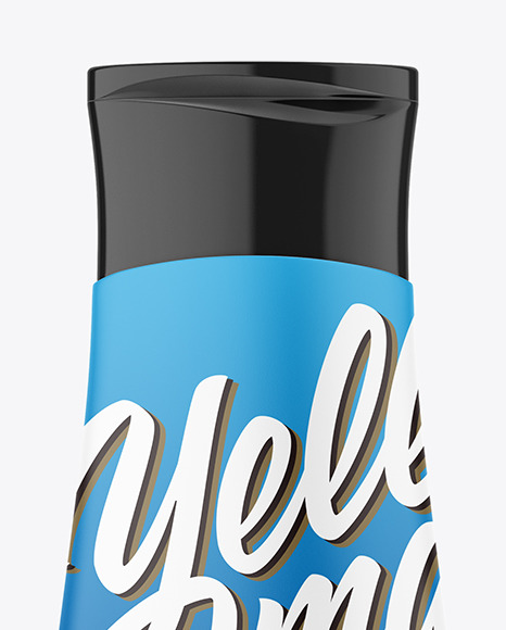 Matte Plastic Shampoo Bottle Mockup