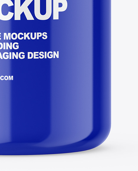 Glossy Plastic Jar Mockup