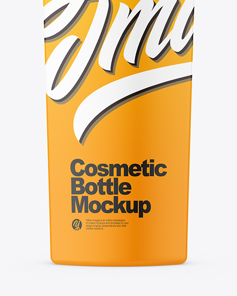 Matte Plastic Cosmetic Bottle Mockup