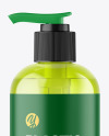 Color Plastic Cosmetic Bottle with Pump Mockup Color Plastic Cosmetic Bottle with Pump Mockup