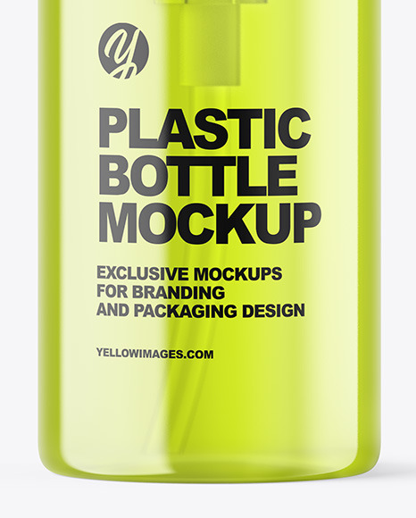 Color Plastic Cosmetic Bottle with Pump Mockup Color Plastic Cosmetic Bottle with Pump Mockup