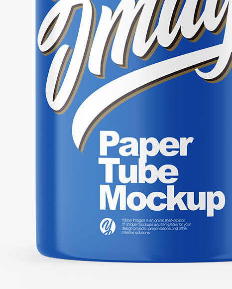 Glossy Paper Tube Mockup