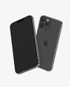 Two iPhones 13 Pro Max Graphite Mockups