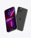 Two iPhones 13 Pro Max Graphite Mockups