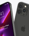 Two iPhones 13 Pro Max Graphite Mockups