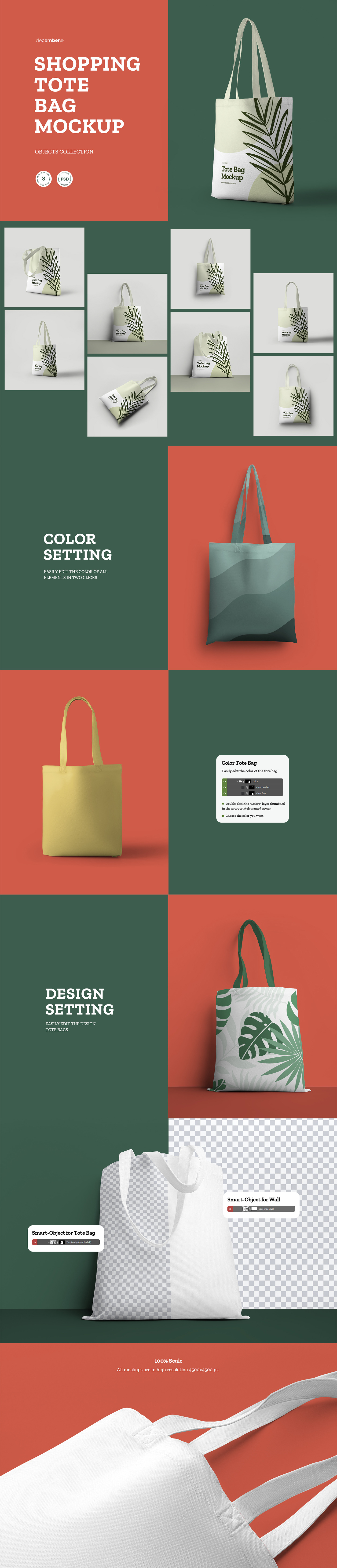 8 Shopping Tote Bag Mockups 8 Shopping Tote Bag Mockups