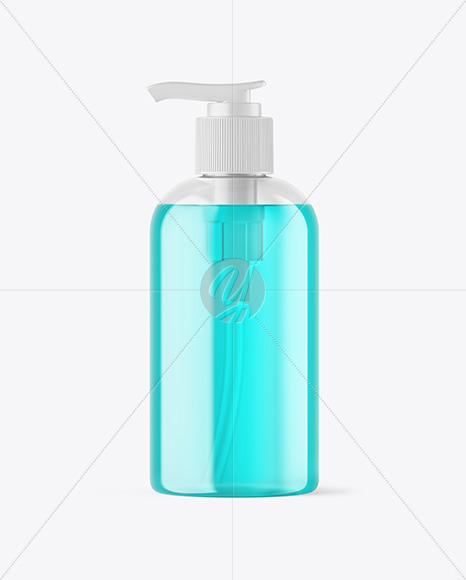 Color Liquid Cosmetic Bottle with Pump Mockup Color Liquid Cosmetic Bottle with Pump Mockup