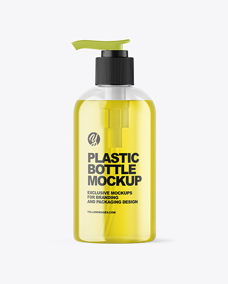 Color Liquid Cosmetic Bottle with Pump Mockup Color Liquid Cosmetic Bottle with Pump Mockup