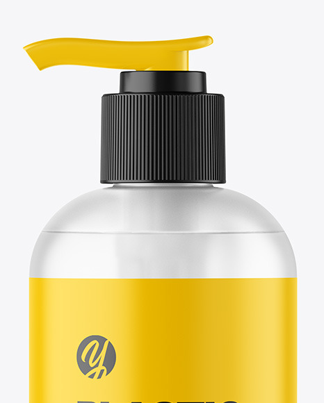 Frosted Cosmetic Bottle with Pump Mockup