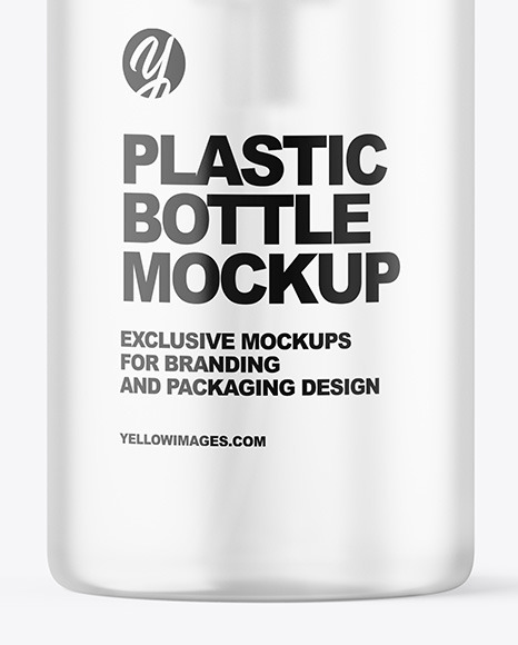 Frosted Cosmetic Bottle with Pump Mockup