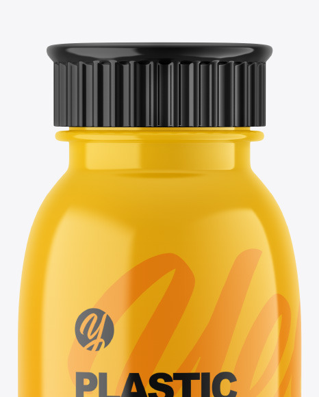 Glossy Plastic Bottle Mockup