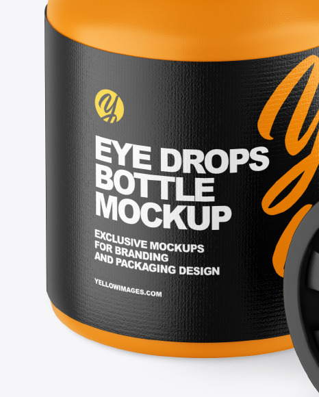 Matte Eye Drops Bottle Mockup