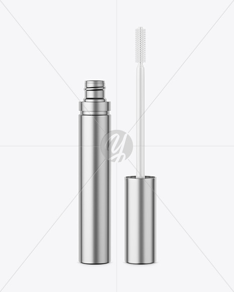 Opened Metallic Mascara Tube Mockup