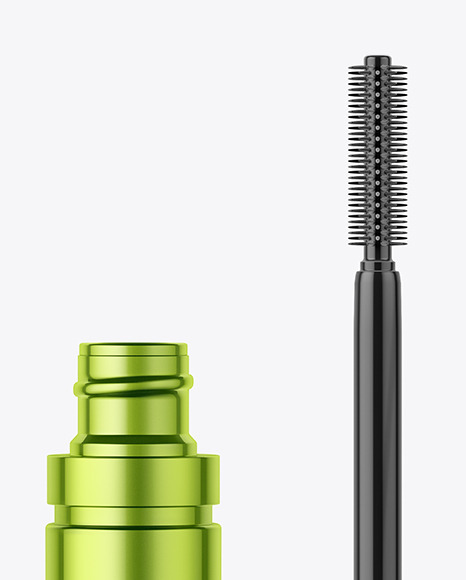 Opened Metallic Mascara Tube Mockup