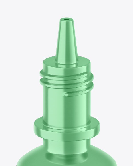 Metallic Opened Eye Drops Bottle Mockup Metallic Opened Eye Drops Bottle Mockup