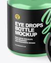 Metallic Opened Eye Drops Bottle Mockup