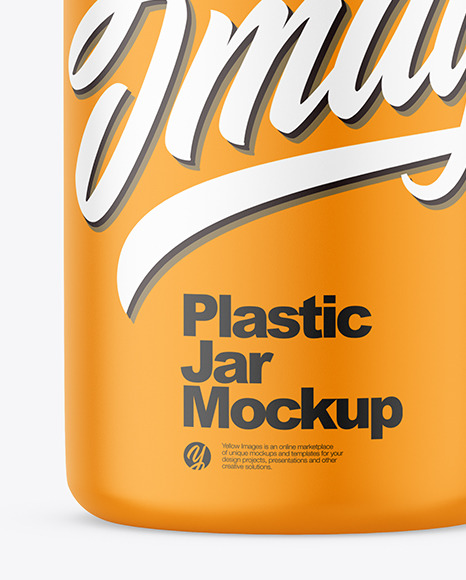 Matte Plastic Jar Mockup