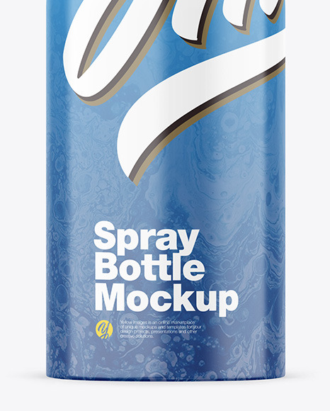 Glossy Spray Bottle Mockup