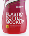 Glossy Plastic Bottle Mockup - Front View