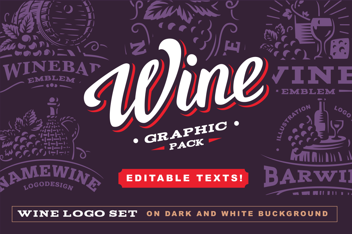 Wine graphic pack