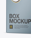 Metallic Paper Box Mockup - Half Side View