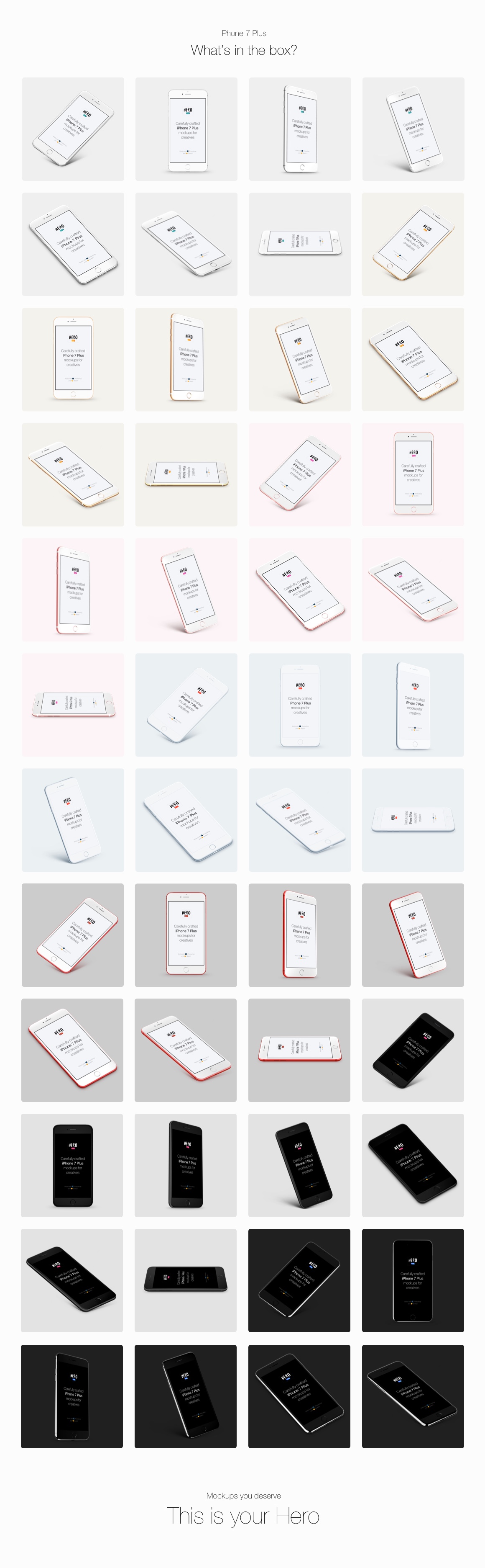 HERO iPhone 7 Plus Mockups HERO iPhone 7 Plus Mockups