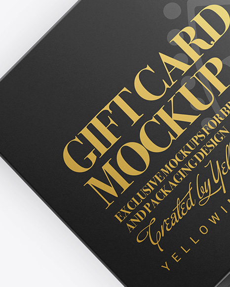 Gift Card in a Box Mockup - Top View