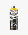 Glossy Spray Can Without Cap Mockup - Front View