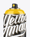 Glossy Spray Can Without Cap Mockup - Front View