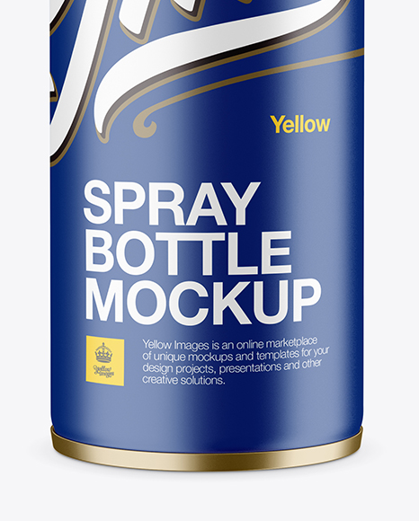 Matte Spray Can Without Cap Mockup - Front View