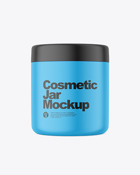 Matte Cosmetic Jar Mockup - Face mask mockup psd