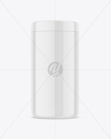 Glossy Plastic Jar Mockup