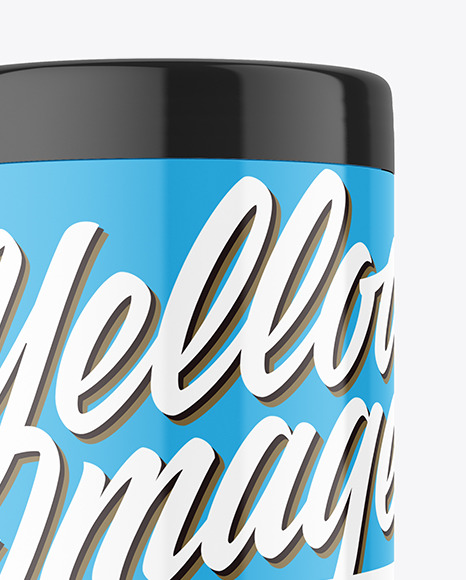 Glossy Plastic Jar Mockup