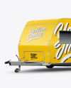 Camper Trailer Mockup - Half Side View