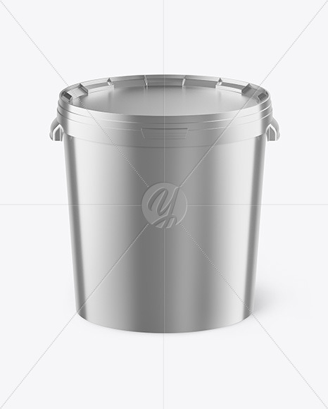 Metallic Bucket Mockup