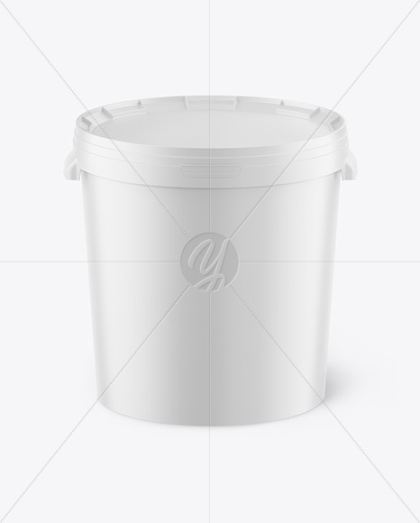 Matte Plastic Bucket Mockup