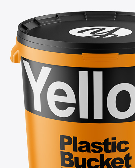 Matte Plastic Bucket Mockup