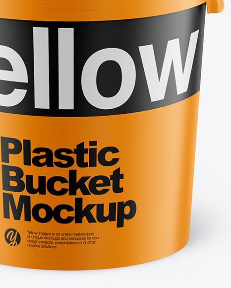 Matte Plastic Bucket Mockup