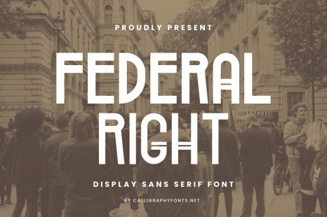 Federal Right Sans Serif Display Font - Original