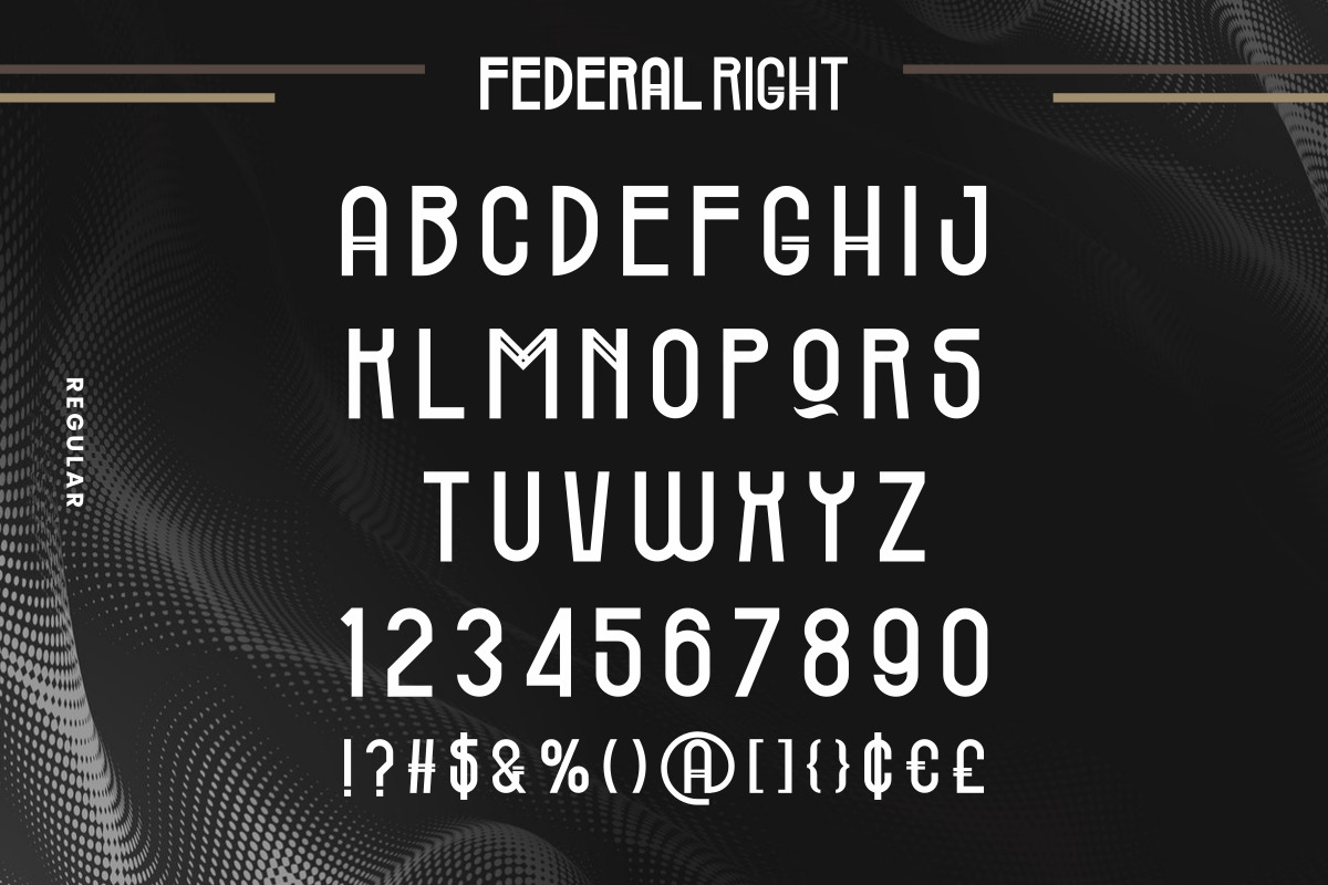 Federal Right Sans Serif Display Font Federal Right Sans Serif Display Font