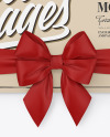 Greeting Card with Bow Mockup