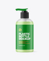 Frosted Liquid Soap Cosmetic Bottle with Pump Mockup