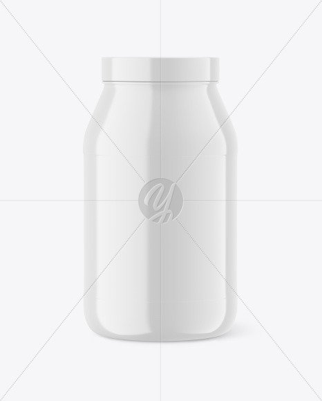 Glossy Plastic Jar Mockup