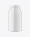 Glossy Plastic Jar Mockup