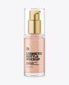 Glass Cosmetic Foundation Bottle Mockup