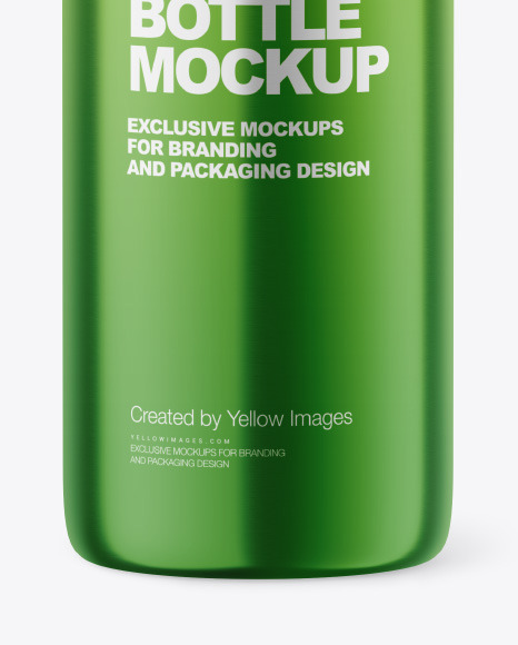 Metallic Plastic Bottle Mockup