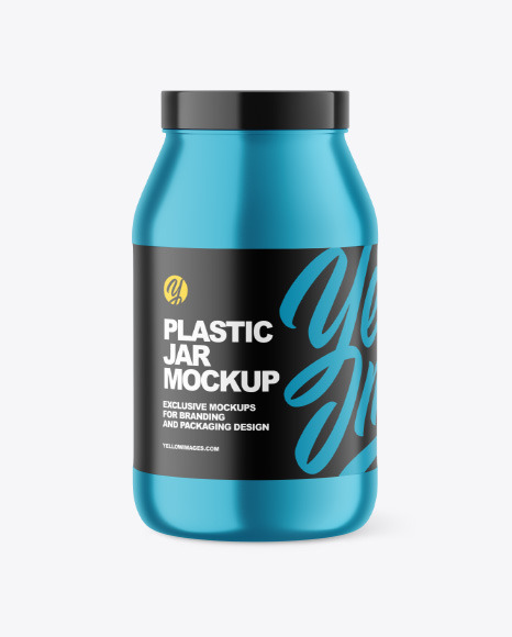 Metallic Plastic Jar Mockup