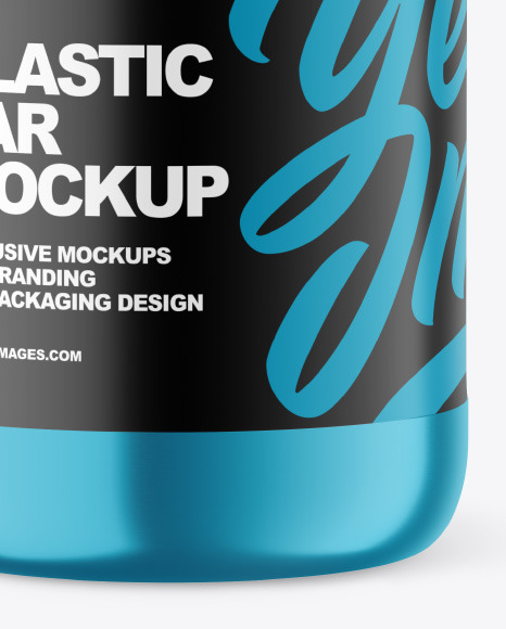 Metallic Plastic Jar Mockup